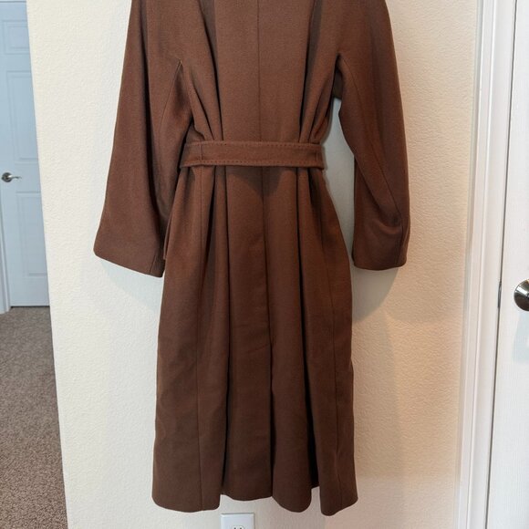 Max Mara Weekend Katai Trench Coat Belted Waist Pure New Wool Size 8 NWT - Picture 3 of 11